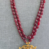 Natural Ruby Necklace  - Hasini