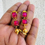 The Timeless  Kemp Attigai Silver   Necklace - Rukmani