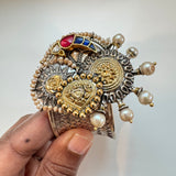 Dual tone Silver Fusion Bangles( Cuff) - Janya