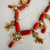 Real Coral Silver Necklace - Pavala