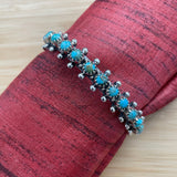 Natural Turquoise Silver Bangles(cuff)- Vaan