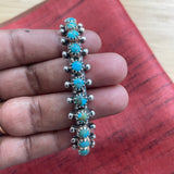 Natural Turquoise Silver Bangles(cuff)- Vaan