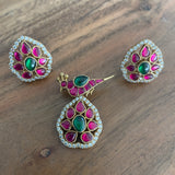 Antique Jadau Pendant Set