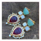Carved Stone Fusion Earrings