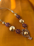 The Vintage Floral Temple  Silver Necklace - Anjali