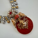 Designer Statement Silver Necklace - Aradhana