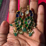 The Elegant Blue Jadau Necklace(pink)-Padmavati