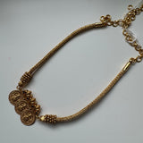 Simple Coin Silver Necklace- Laxmi