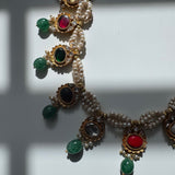 Kundan fusion necklace - Swarna