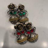 The Elegant Rose Silver Earrings