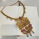Kundan fusion necklace - Swarna