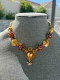 The Vintage Floral Temple  Silver Necklace - Anjali