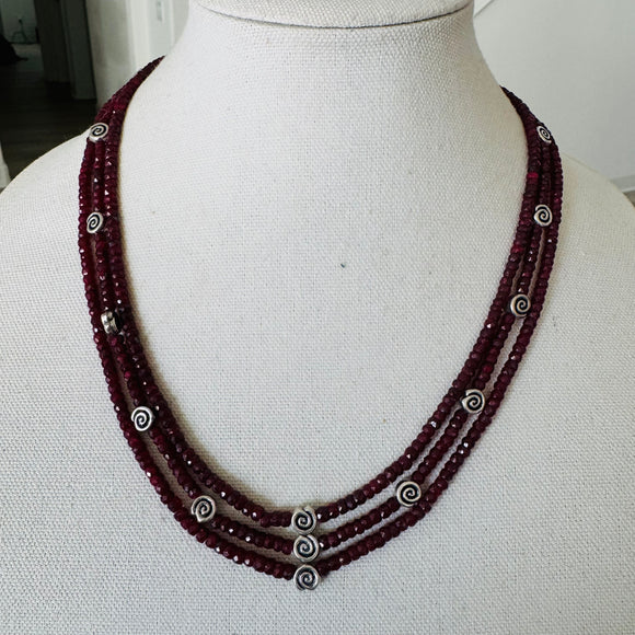 Natural Ruby Necklace  - Menaka