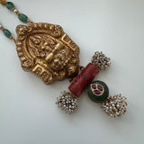 Temple Fusion- The Lakshmi  Silver Necklace - Anjali