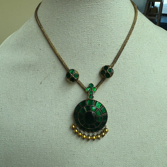 The Timeless antique   Kemp Attigai Silver   Necklace  - Preorder Deebika