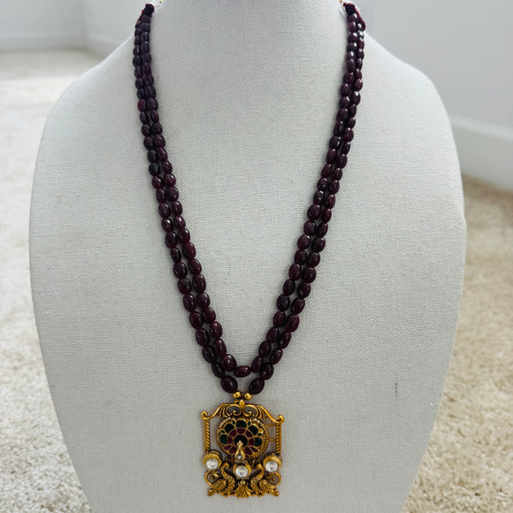 Natural Ruby Necklace  - Hasini