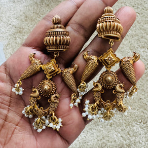 The  Antique Silver Earrings - Anjali