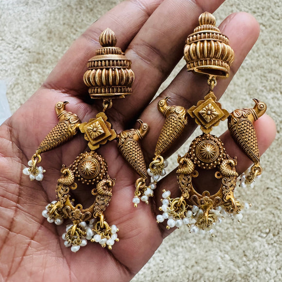 The  Antique Silver Earrings - Anjali