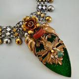 Designer Statement Silver Necklace - Aradhana