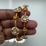 Gold tone Silver Fusion Bangles - Vini