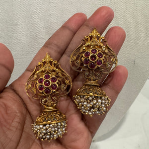 The  Antique Silver Earrings - Anjali
