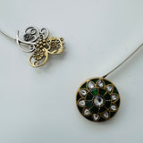 The kundan  Silver  Hasli Necklace- Deepa