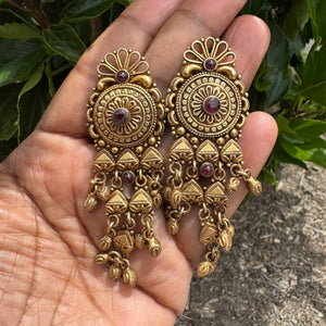 The  Antique Silver Earrings - Anjali