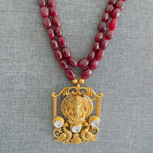 Natural Ruby Necklace  - Hasini