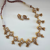 Kundan fusion necklace - Swarna