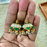 The Elegant Mango Jadau Necklace(green)- Deivanai
