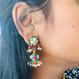 The MOP  Silver Jhumka Earrings - Meenakshi