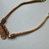 Simple Coin Silver Necklace- Laxmi