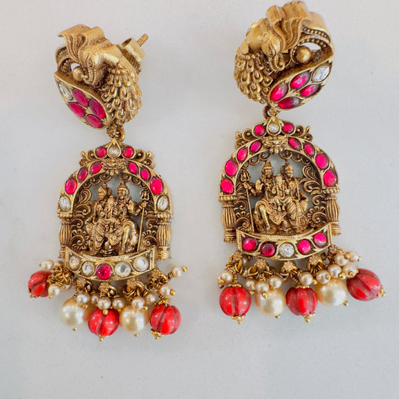 The  Antique Silver Earrings - Nakshi