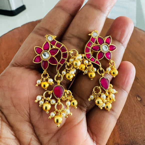 The  Kemp Jadau Silver Earrings - Devi