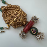 Temple Fusion- The Lakshmi  Silver Necklace - Anjali