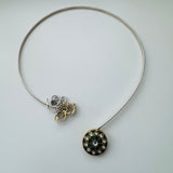 The kundan  Silver  Hasli Necklace- Deepa