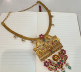 Kundan fusion necklace - Swarna