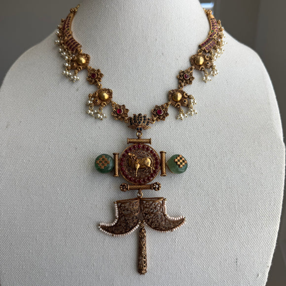 Temple Fusion - The Statement Silver Necklace - Anjali