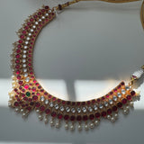 The Elegant Jadau Necklace(pink)-Padmavati