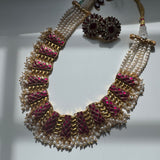 Kundan fusion necklace - Swarna