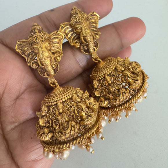 The  Antique Silver Earrings - Nakshi