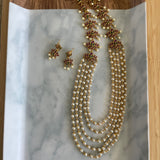Antique three layered  pearl mope Necklace