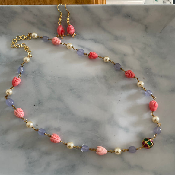 Antique Jadau Beaded Necklace
