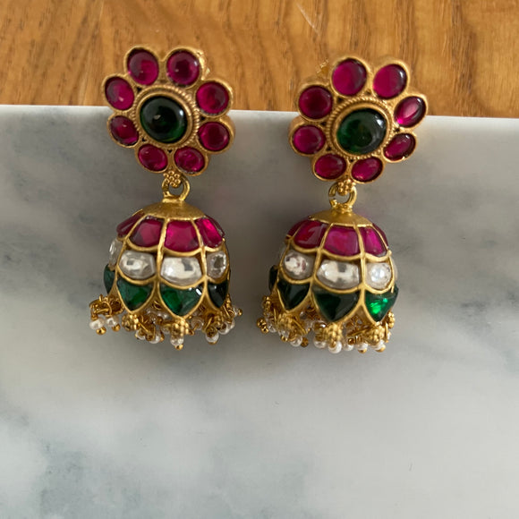 Antique Jadau Jhumka Earrings