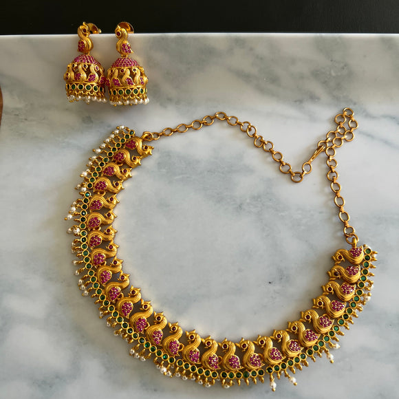 Elegant Peacock Antique  Necklace