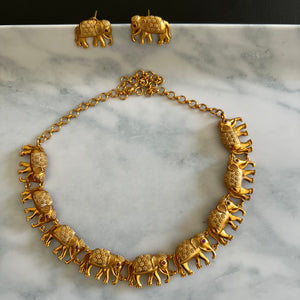 Elephant Antique  Necklace