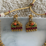 Elegant Antique Patterned Enamel Necklace