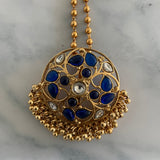 Elegant Antique Blue Pendant Necklace