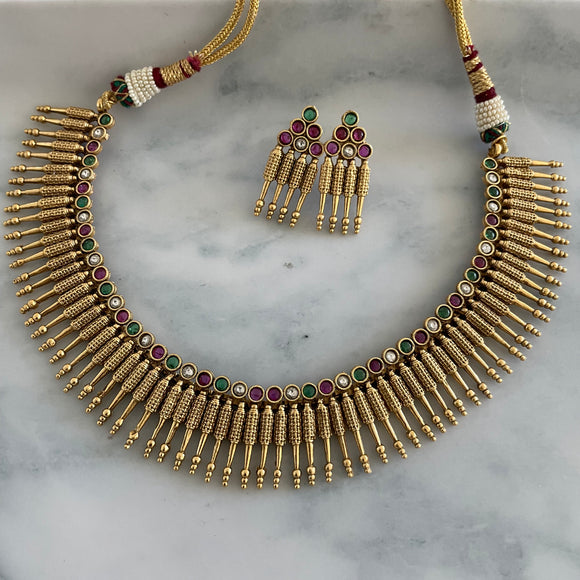Antique Kerala Spike Necklace