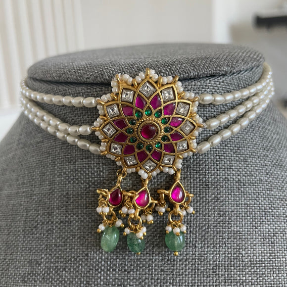 Antique Jadau Choker Necklace(Necklace only)
